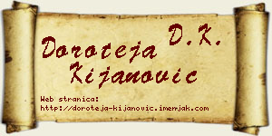 Doroteja Kijanović vizit kartica